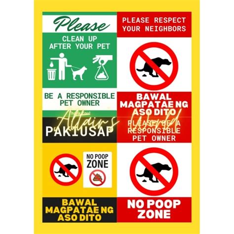 Bawal Magpatae ng Aso Dito! PVC Signage .